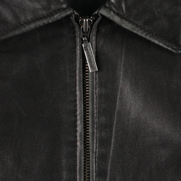WERTHER Swing Top Leather Blouson, Men's Size XL genuine leather black type Vintage Second Hand