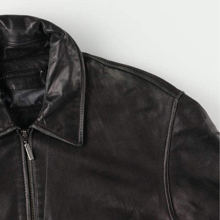 WERTHER Swing Top Leather Blouson, Men's Size XL genuine leather black type Vintage Second Hand