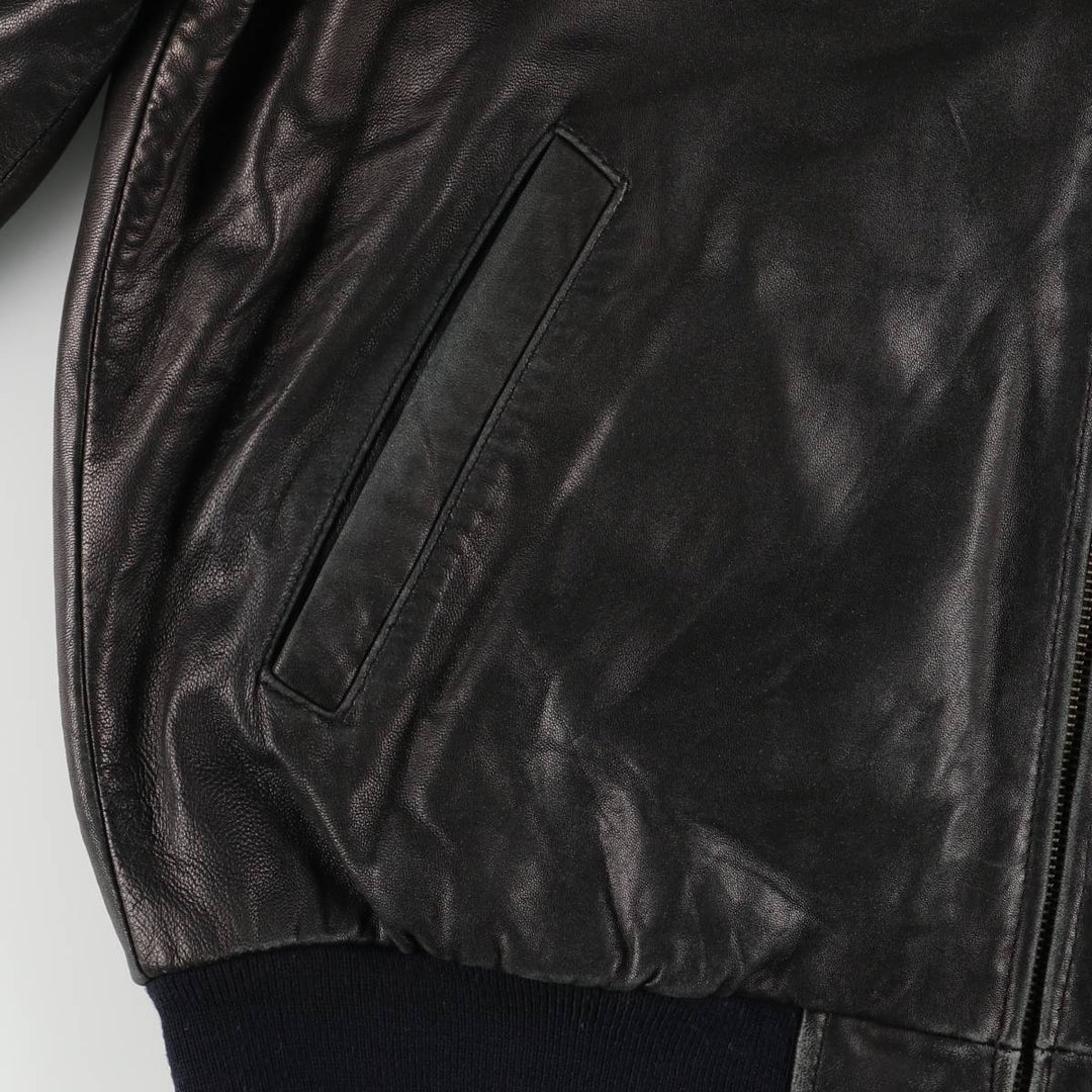 WERTHER Swing Top Leather Blouson, Men's Size XL genuine leather black type Vintage Second Hand