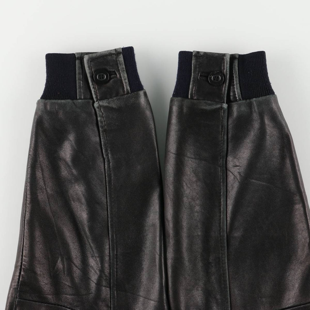 WERTHER Swing Top Leather Blouson, Men's Size XL genuine leather black type Vintage Second Hand