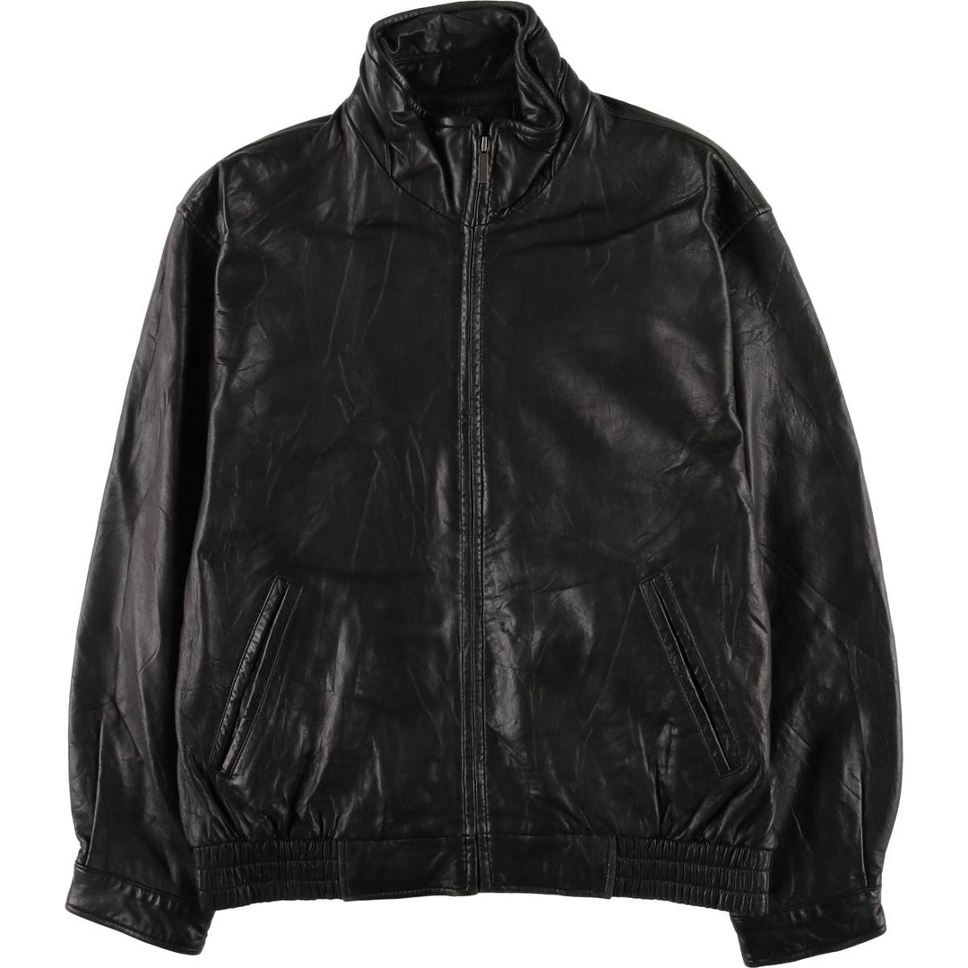EB COMPANY Leather Blouson Type Men's XL genuine leather black type Vintage Second Hand