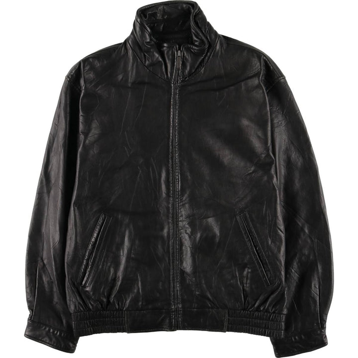 EB COMPANY Leather Blouson Type Men's XL genuine leather black type Vintage Second Hand