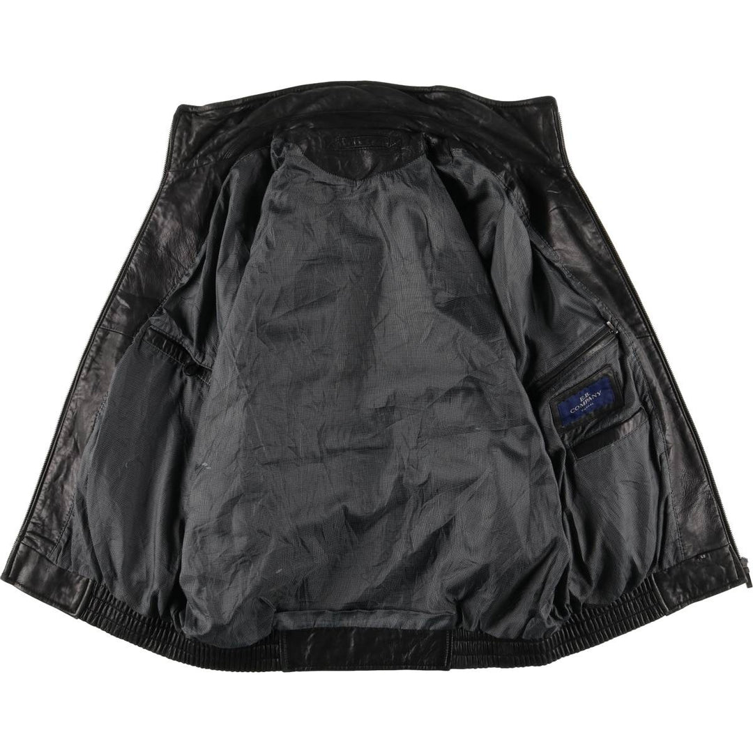 EB COMPANY Leather Blouson Type Men's XL genuine leather black type Vintage Second Hand