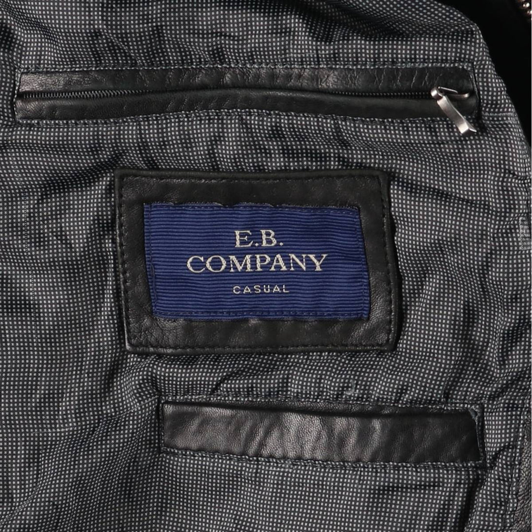 EB COMPANY Leather Blouson Type Men's XL genuine leather black type Vintage Second Hand
