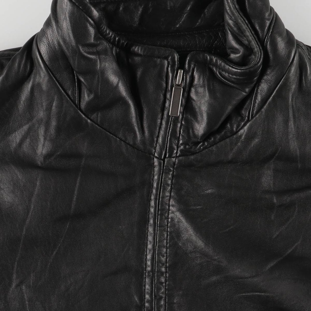 EB COMPANY Leather Blouson Type Men's XL genuine leather black type Vintage Second Hand
