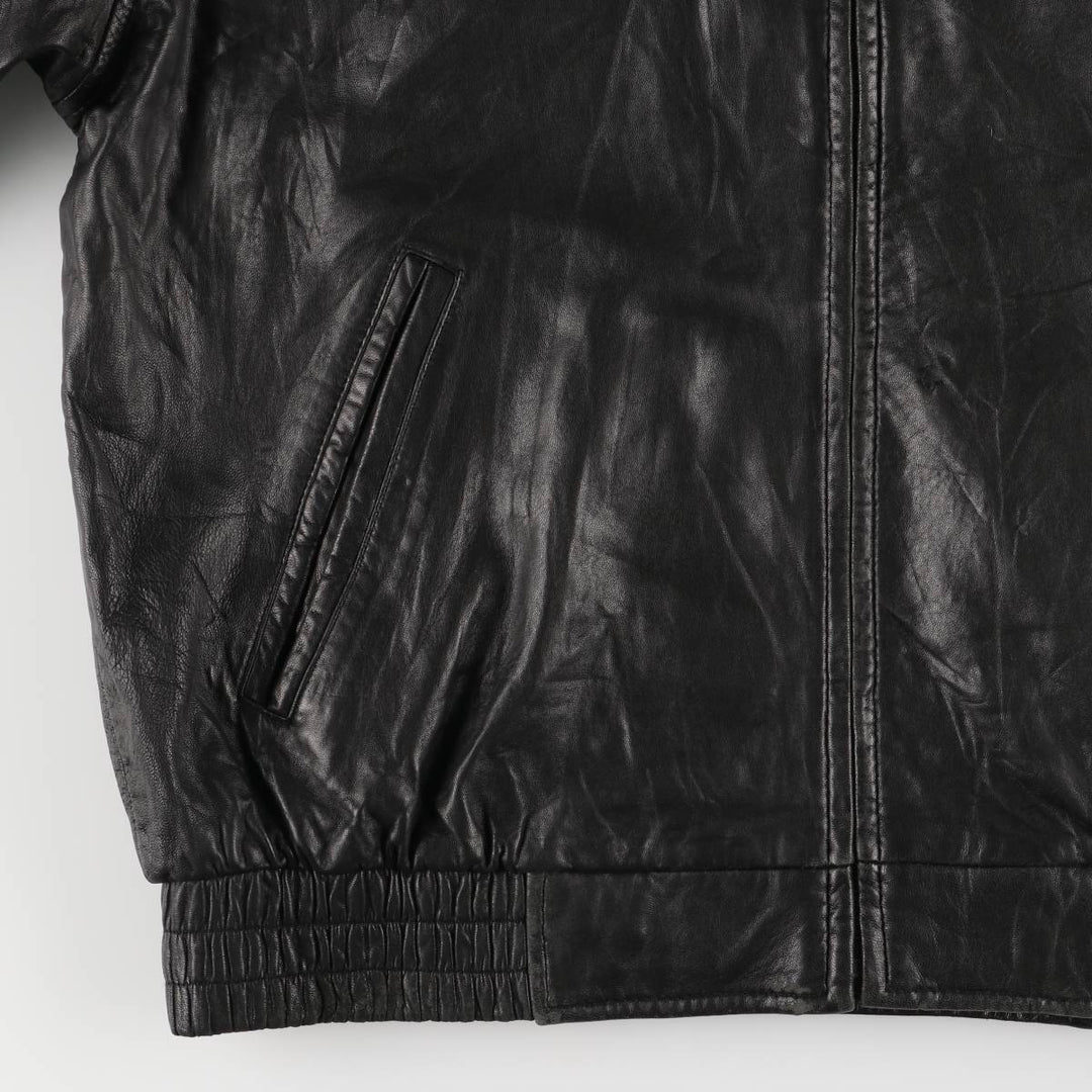 EB COMPANY Leather Blouson Type Men's XL genuine leather black type Vintage Second Hand