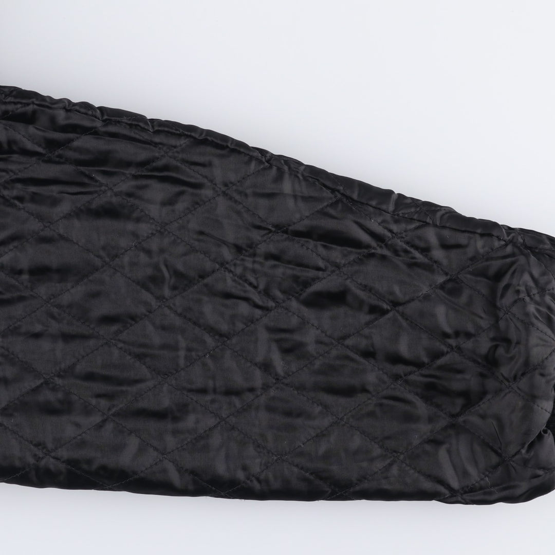 WINDBREAKER Padded Suede Leather Blouson, Men's XL Genuine Leather Suede Leather black type Vintage Second Hand