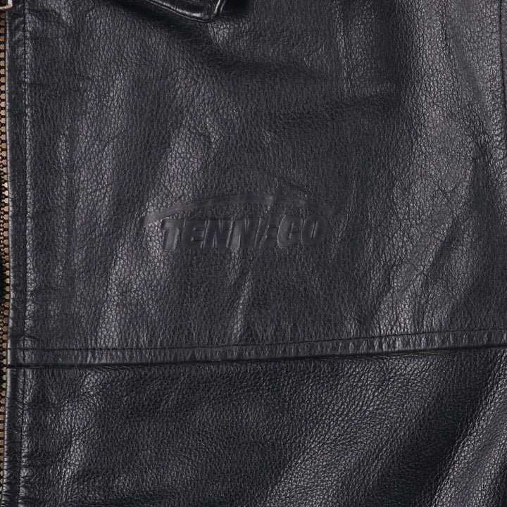 NORTH END Padded Swing Top Leather Blouson, Men's Size M genuine leather black type Vintage Second Hand