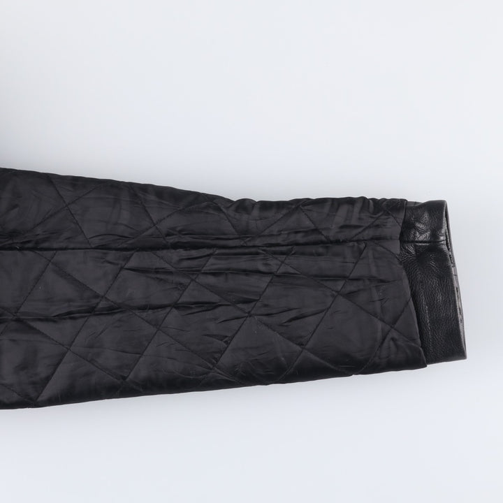 NORTH END Padded Swing Top Leather Blouson, Men's Size M genuine leather black type Vintage Second Hand