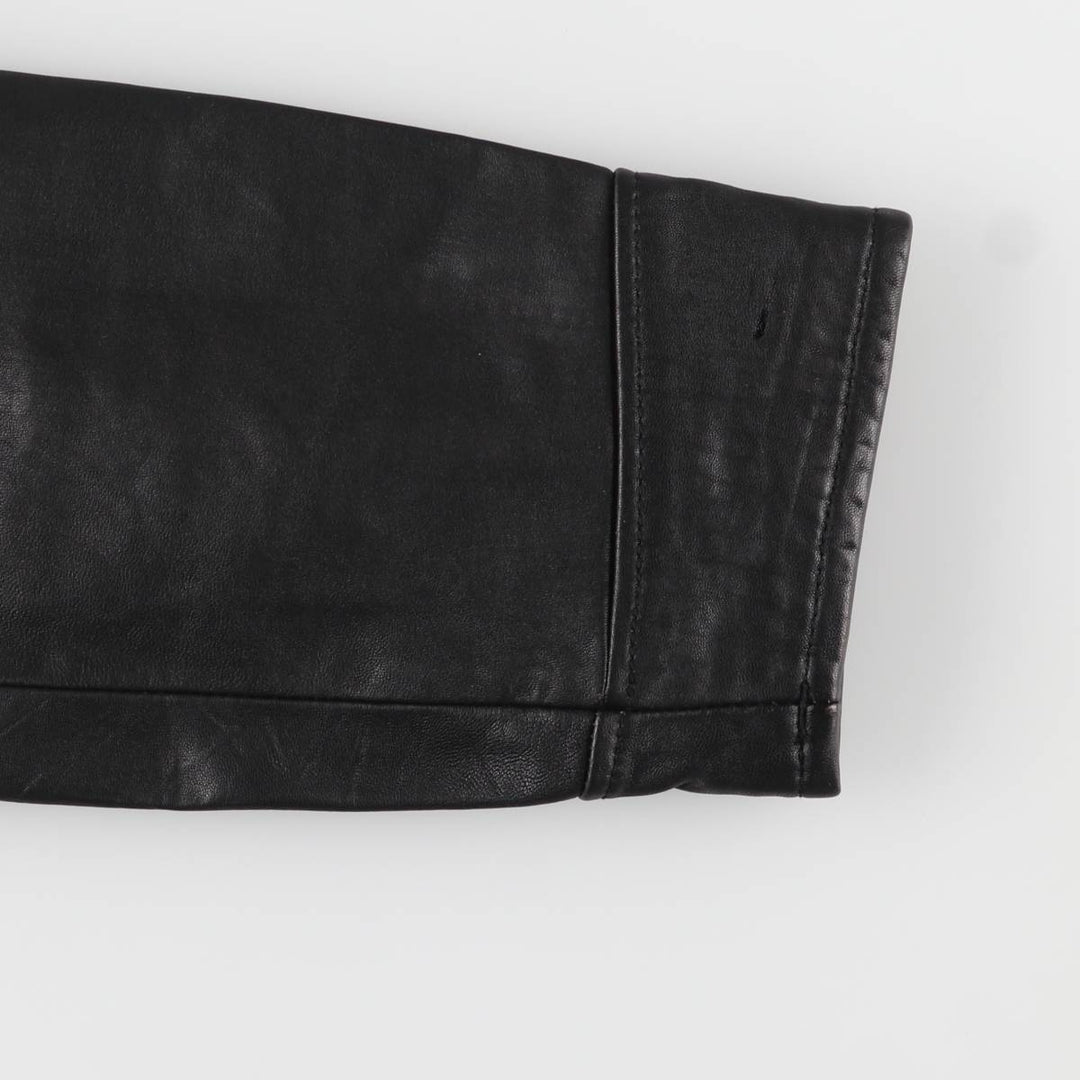 Tommy Hilfiger padded swing-top leather jacket, men's size XL genuine leather black type Vintage Second Hand