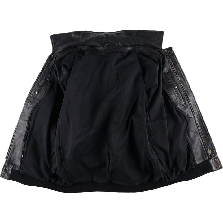 A-2 type leather flight jacket, men's XL size genuine leather black type Vintage Second Hand