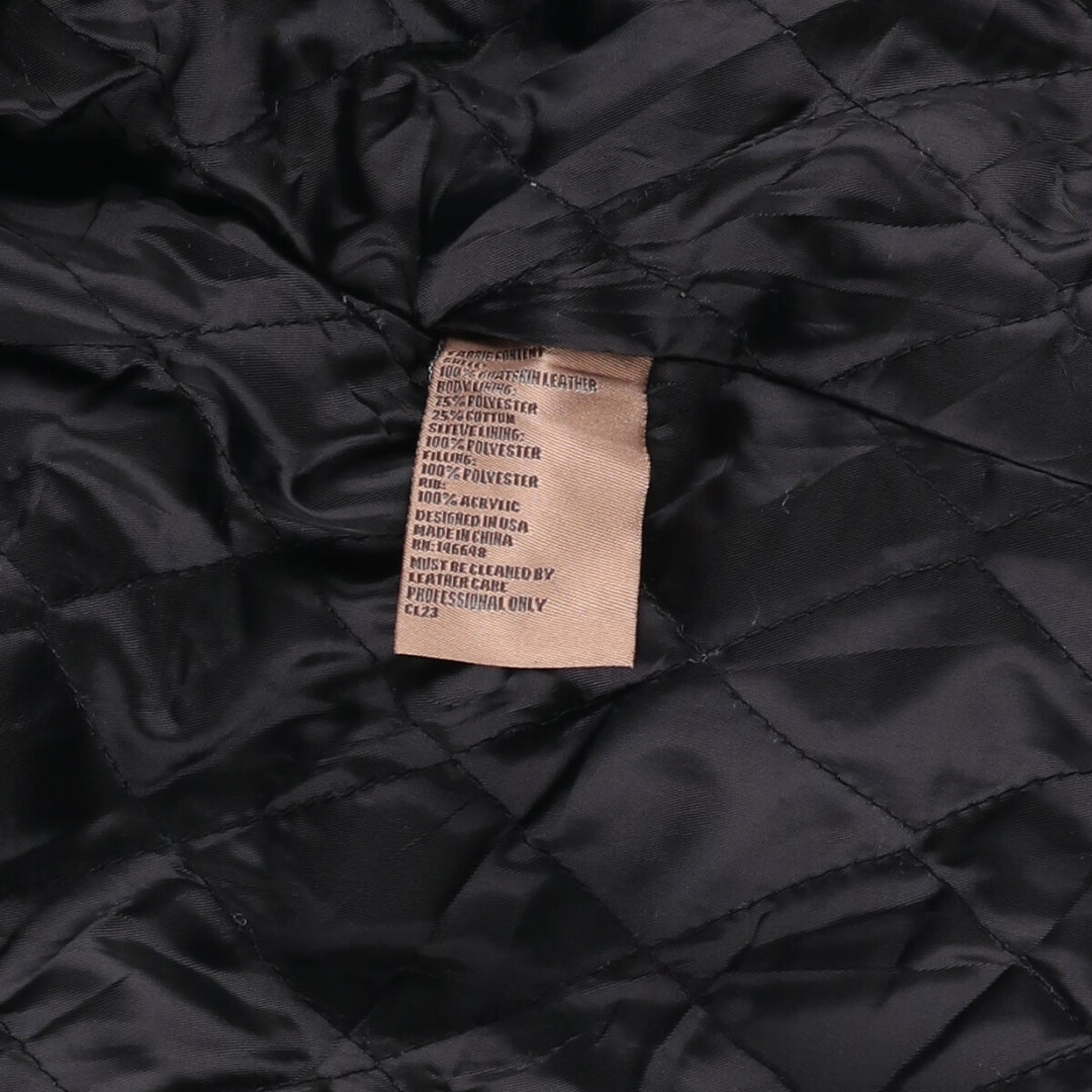 LANDING LEATHERS AIRFORCE A-2 Type Padded Leather Flight Jacket, Men's Size Medium Genuine Leather Goatskin black type Vintage Second Hand