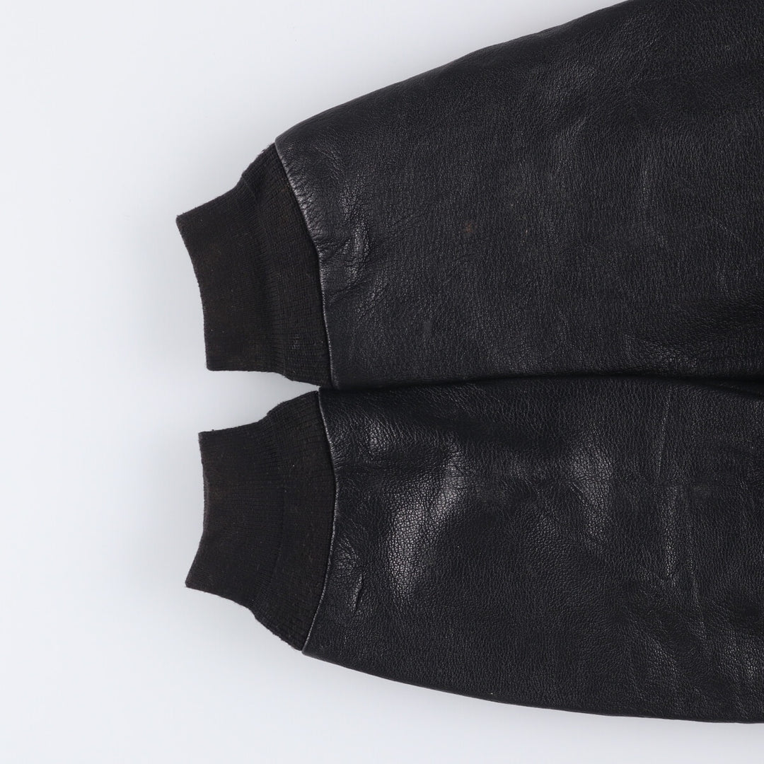 LANDING LEATHERS AIRFORCE A-2 Type Padded Leather Flight Jacket, Men's Size Medium Genuine Leather Goatskin black type Vintage Second Hand