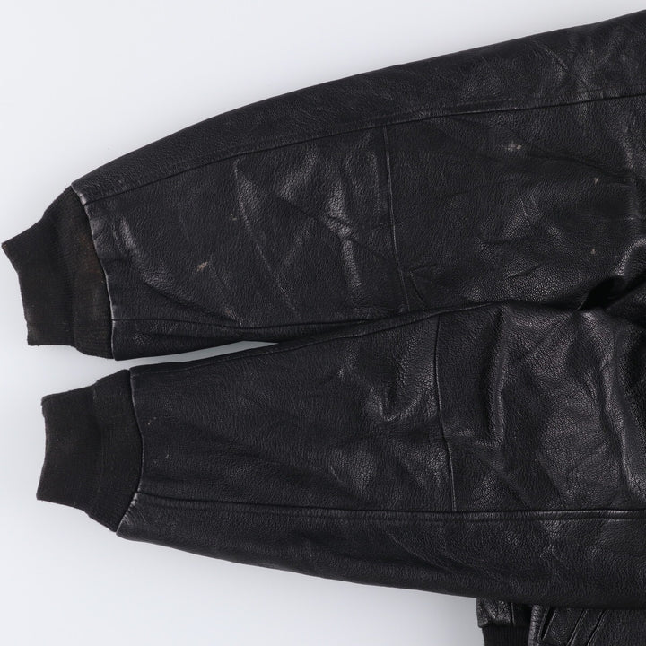 LANDING LEATHERS AIRFORCE A-2 Type Padded Leather Flight Jacket, Men's Size Medium Genuine Leather Goatskin black type Vintage Second Hand