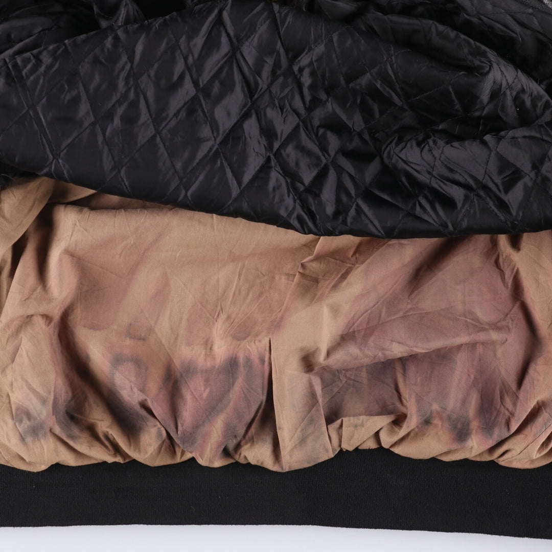 LANDING LEATHERS AIRFORCE A-2 Type Padded Leather Flight Jacket, Men's Size Medium Genuine Leather Goatskin black type Vintage Second Hand