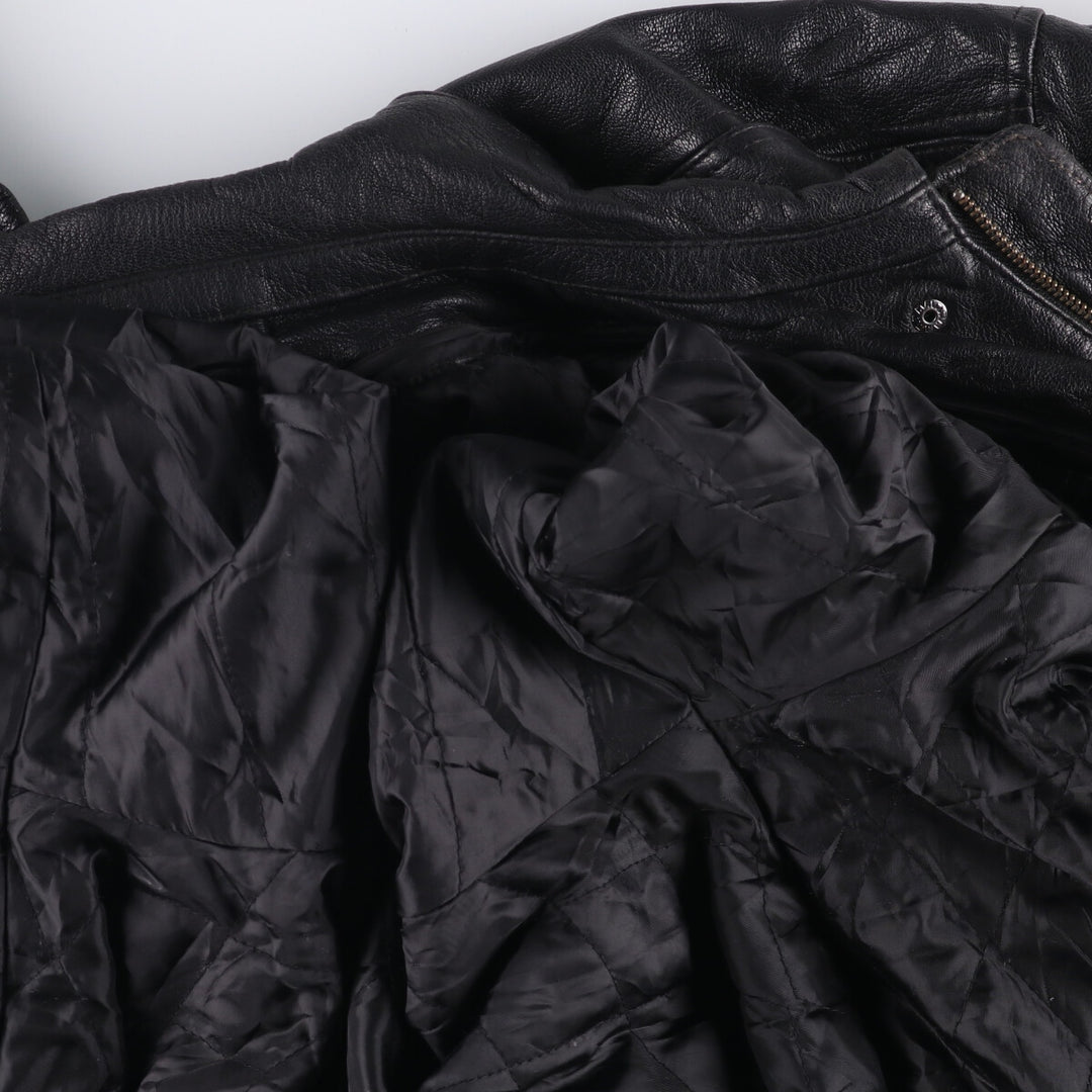 LANDING LEATHERS AIRFORCE A-2 Type Padded Leather Flight Jacket, Men's Size Medium Genuine Leather Goatskin black type Vintage Second Hand