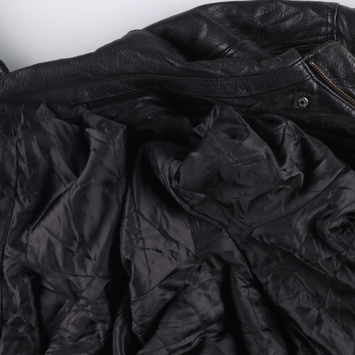 LANDING LEATHERS AIRFORCE A-2 Type Padded Leather Flight Jacket, Men's Size Medium Genuine Leather Goatskin black type Vintage Second Hand