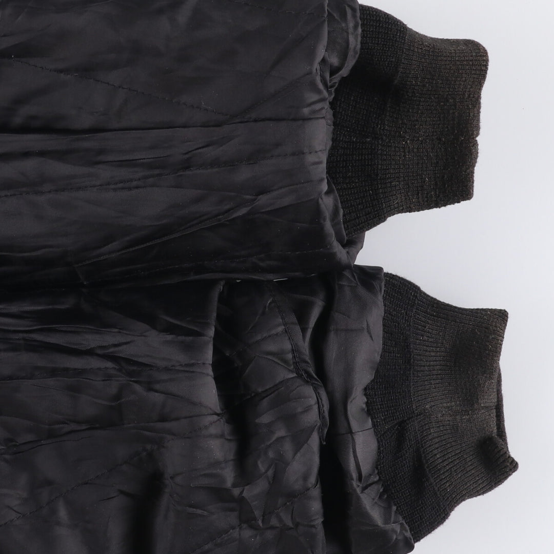 LANDING LEATHERS AIRFORCE A-2 Type Padded Leather Flight Jacket, Men's Size Medium Genuine Leather Goatskin black type Vintage Second Hand