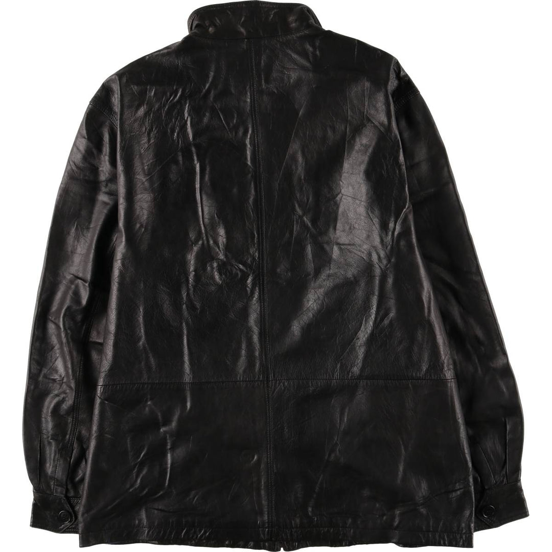 SINCLAIR PELLE Leather Jacket, Made in Italy, Men's Size XL genuine leather black type Vintage Second Hand