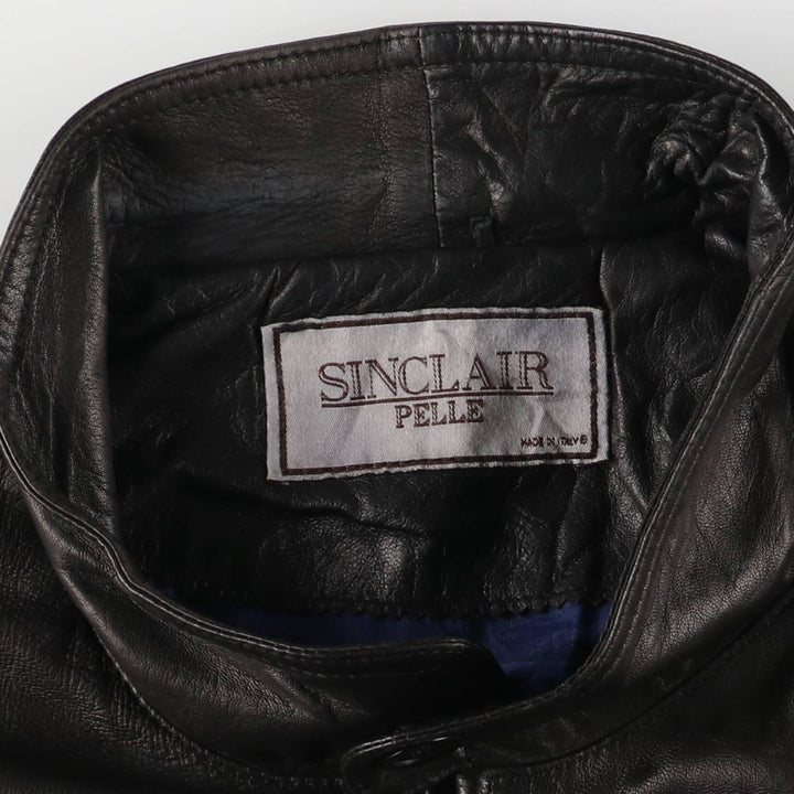 SINCLAIR PELLE Leather Jacket, Made in Italy, Men's Size XL genuine leather black type Vintage Second Hand
