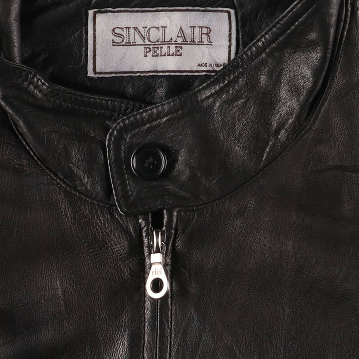 SINCLAIR PELLE Leather Jacket, Made in Italy, Men's Size XL genuine leather black type Vintage Second Hand