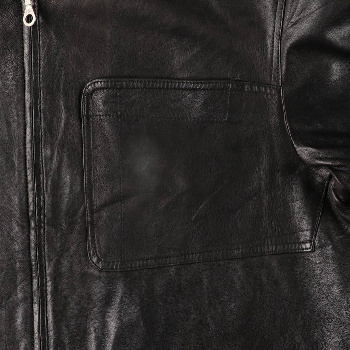 SINCLAIR PELLE Leather Jacket, Made in Italy, Men's Size XL genuine leather black type Vintage Second Hand