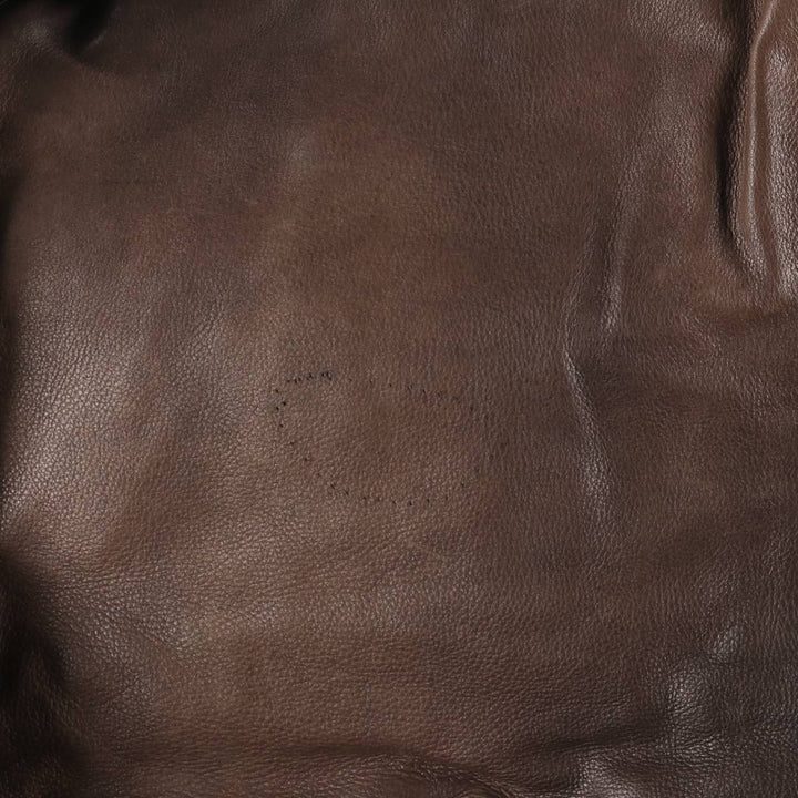 RED SKINS B-32 Type Padded Leather Flight Jacket, Men's Size L unclear brown type Vintage Second Hand