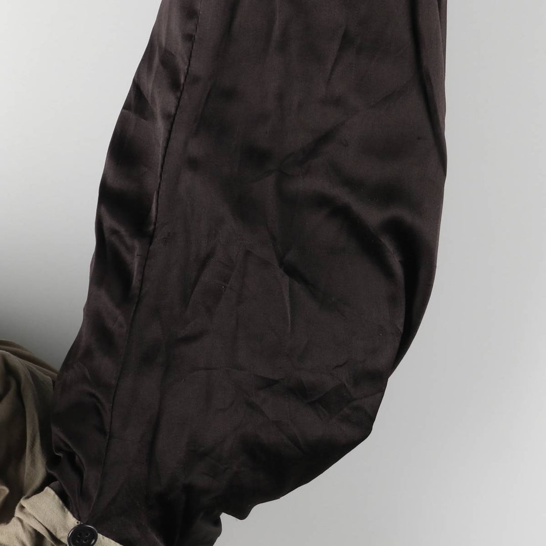 RED SKINS B-32 Type Padded Leather Flight Jacket, Men's Size L unclear brown type Vintage Second Hand