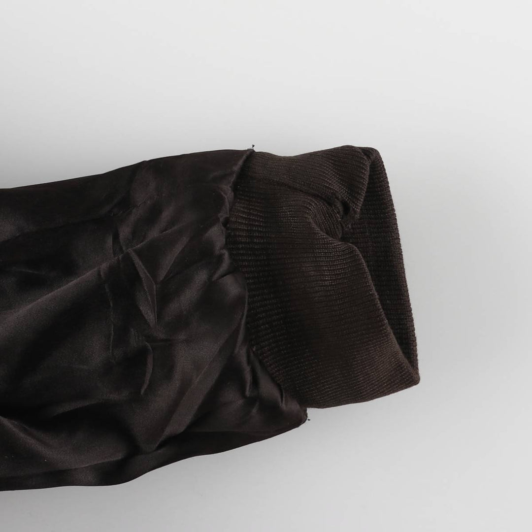 RED SKINS B-32 Type Padded Leather Flight Jacket, Men's Size L unclear brown type Vintage Second Hand