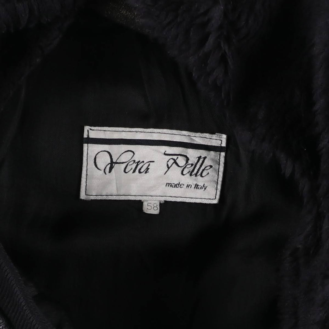 SCHOTT A-2 Leather Flight Jacket, Made in Italy, Men's XXL genuine leather black type Vintage Second Hand