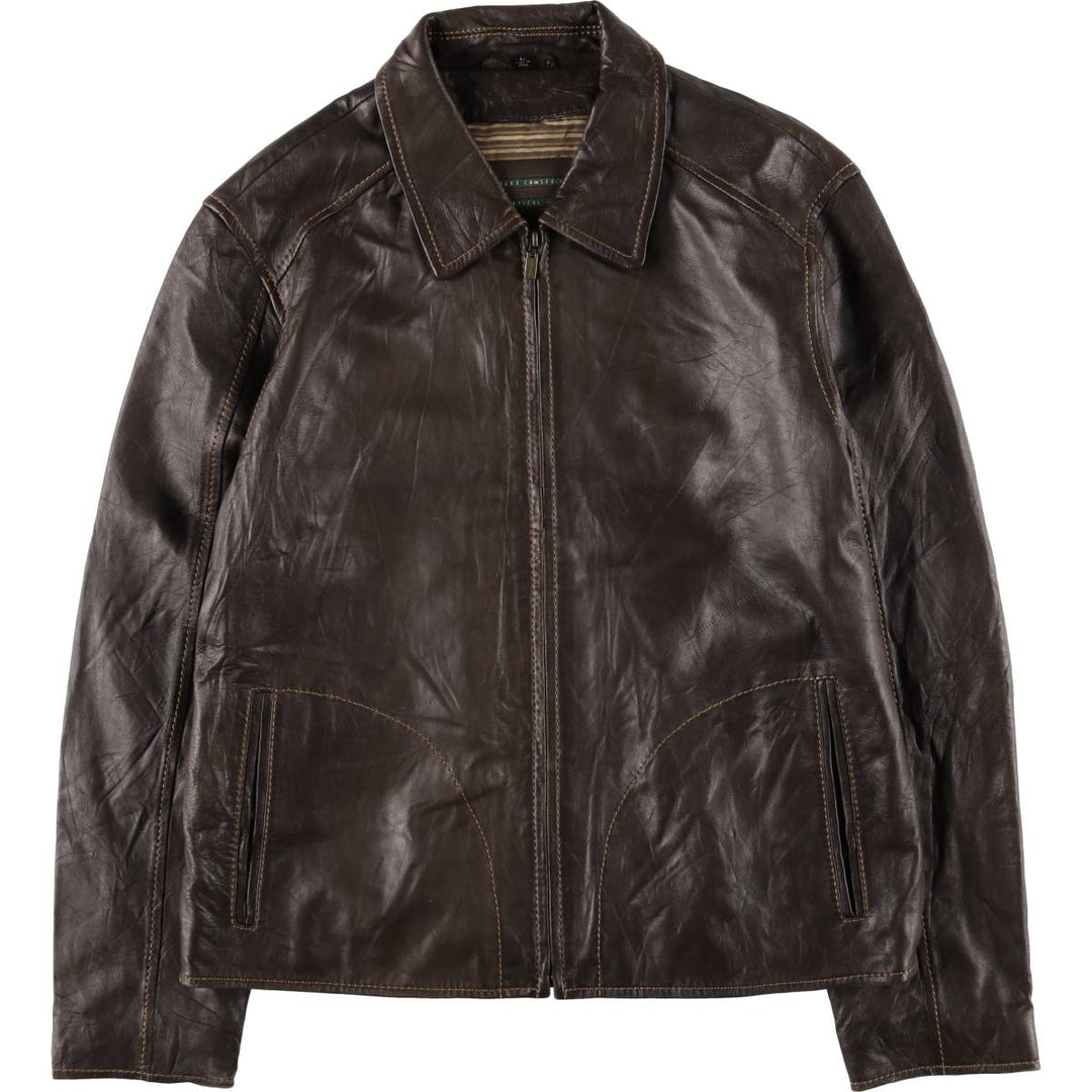 ROBERT COMSTOCK Swing Top Leather Blouson, Men's Size L genuine leather brown type Vintage Second Hand