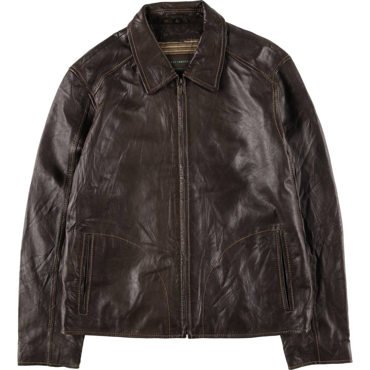 ROBERT COMSTOCK Swing Top Leather Blouson, Men's Size L genuine leather brown type Vintage Second Hand