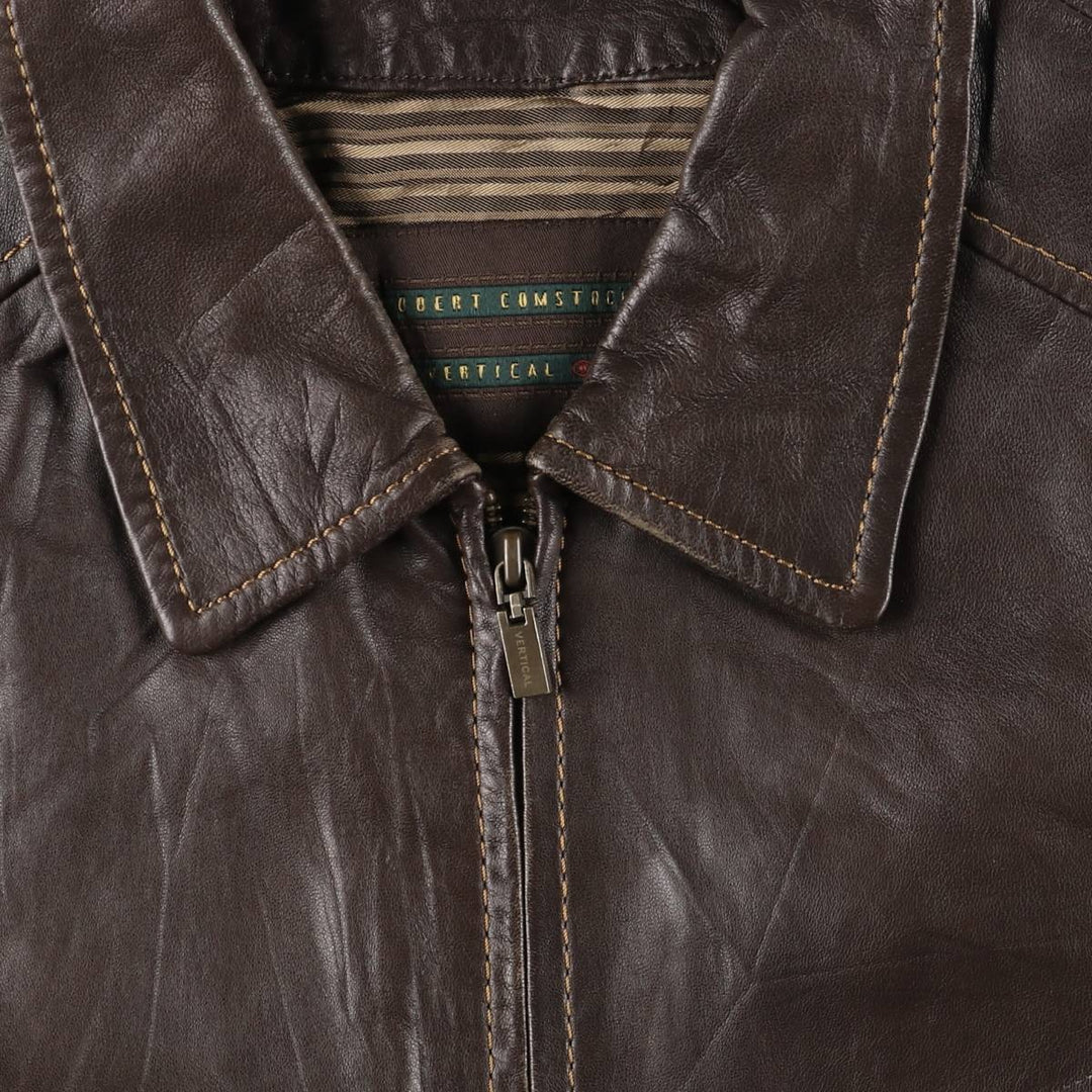 ROBERT COMSTOCK Swing Top Leather Blouson, Men's Size L genuine leather brown type Vintage Second Hand
