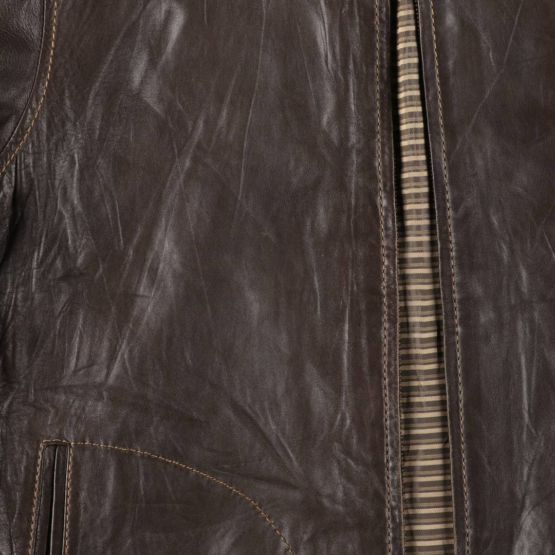 ROBERT COMSTOCK Swing Top Leather Blouson, Men's Size L genuine leather brown type Vintage Second Hand