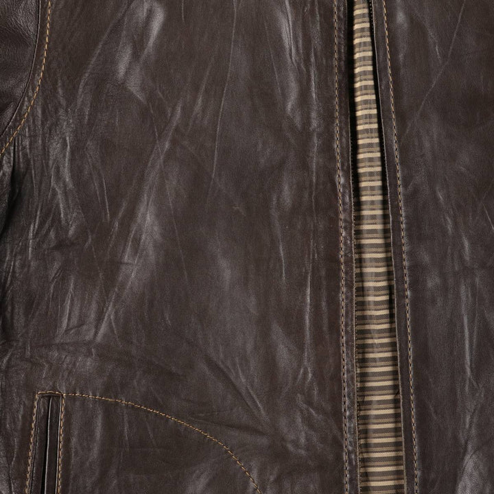 ROBERT COMSTOCK Swing Top Leather Blouson, Men's Size L genuine leather brown type Vintage Second Hand