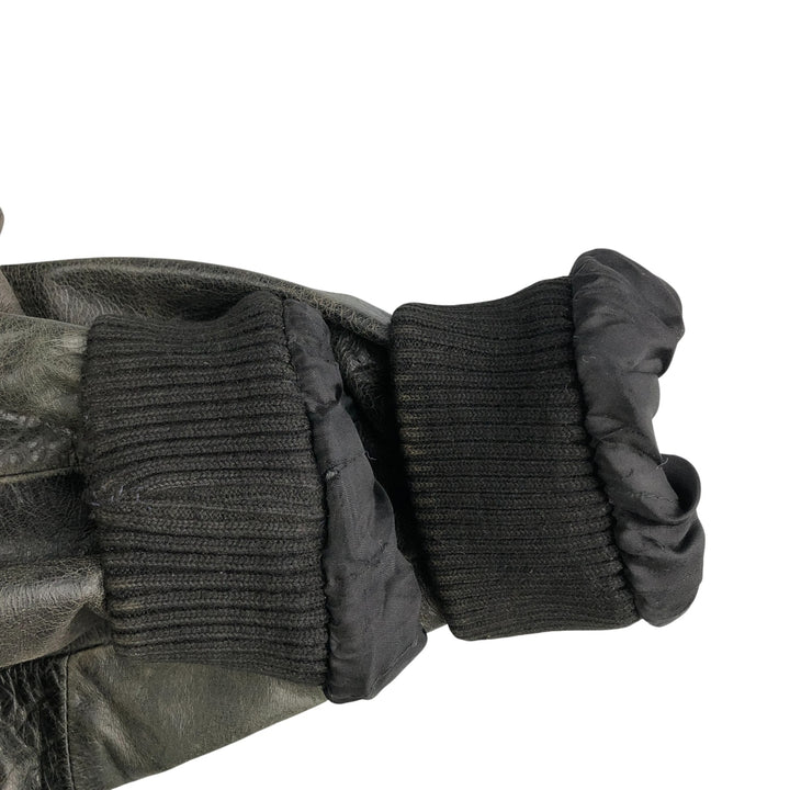 Oakwood Swing Top Padded Leather Blouson, Men's Size XL Genuine Leather Cowhide black type Vintage Second Hand