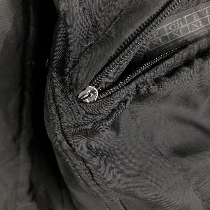 Oakwood Swing Top Padded Leather Blouson, Men's Size XL Genuine Leather Cowhide black type Vintage Second Hand