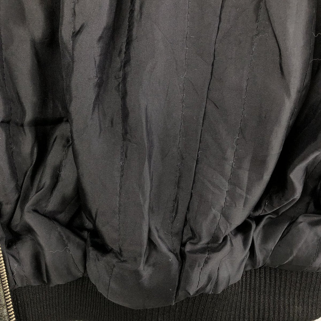 Oakwood Swing Top Padded Leather Blouson, Men's Size XL Genuine Leather Cowhide black type Vintage Second Hand