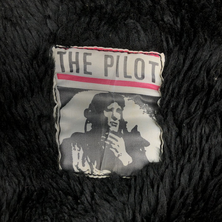 THE PILOT A-2 Leather Flight Jacket, Men's Size Small, Vintage genuine leather black type Vintage Second Hand