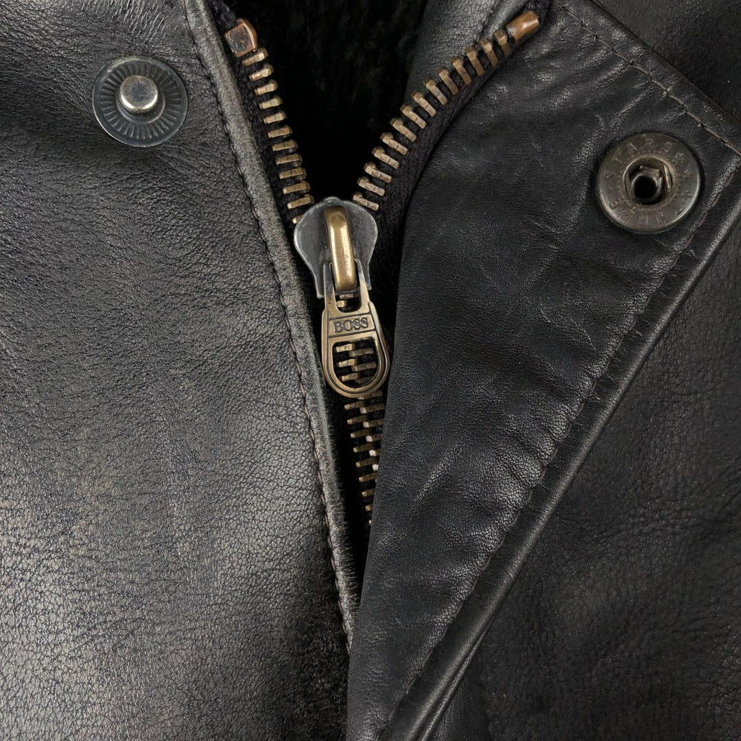 THE PILOT A-2 Leather Flight Jacket, Men's Size Small, Vintage genuine leather black type Vintage Second Hand