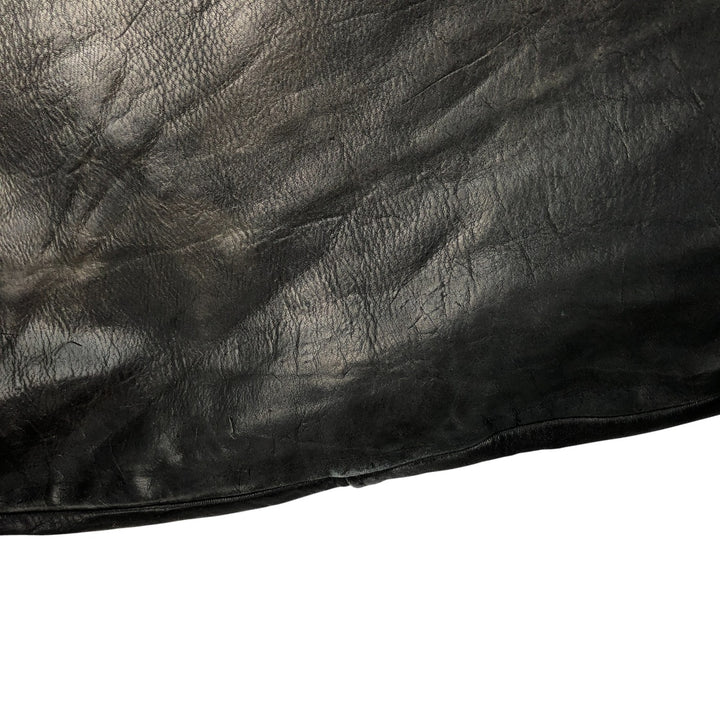 THE PILOT A-2 Leather Flight Jacket, Men's Size Small, Vintage genuine leather black type Vintage Second Hand