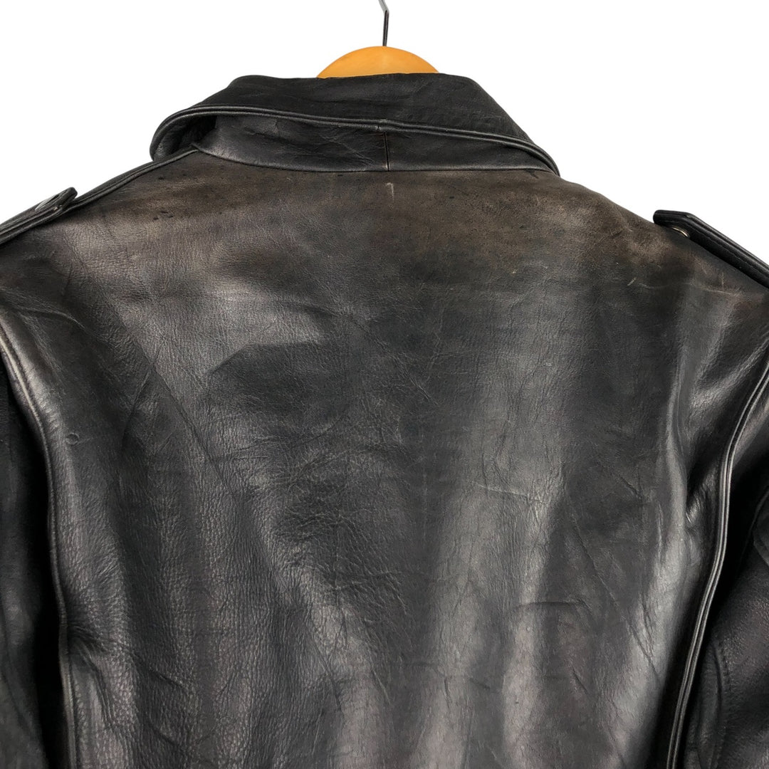 THE PILOT A-2 Leather Flight Jacket, Men's Size Small, Vintage genuine leather black type Vintage Second Hand