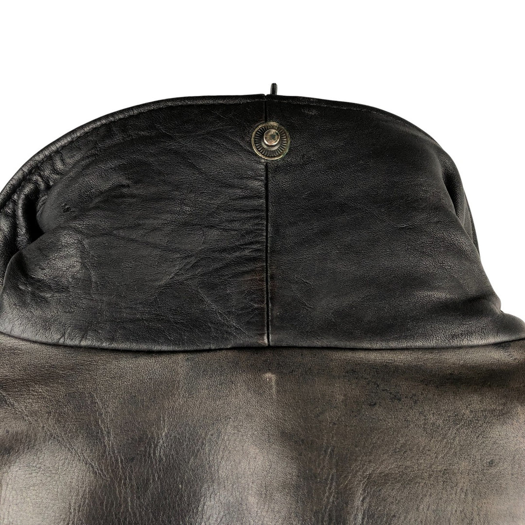 THE PILOT A-2 Leather Flight Jacket, Men's Size Small, Vintage genuine leather black type Vintage Second Hand