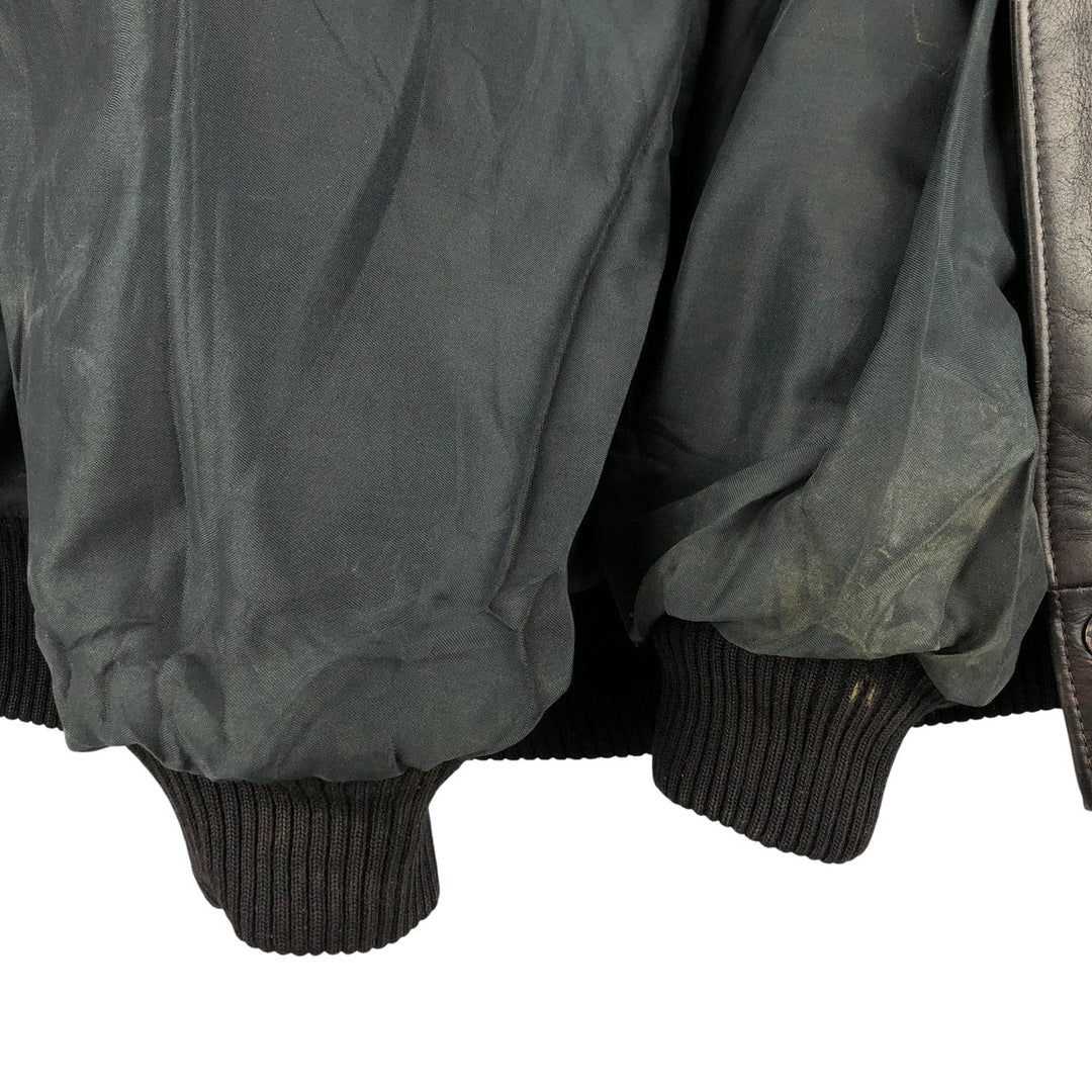 THE PILOT A-2 Leather Flight Jacket, Men's Size Small, Vintage genuine leather black type Vintage Second Hand