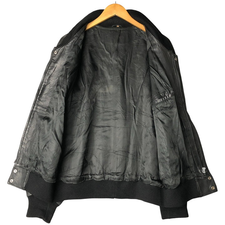 Vintage leather jacket, men's size XL unclear black type Vintage Second Hand