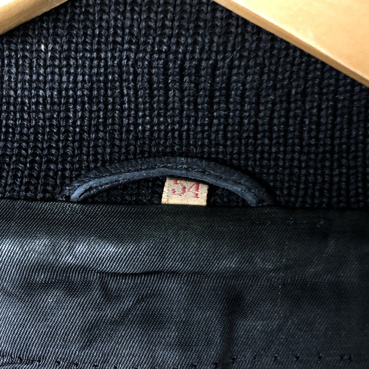 Vintage leather jacket, men's size XL unclear black type Vintage Second Hand