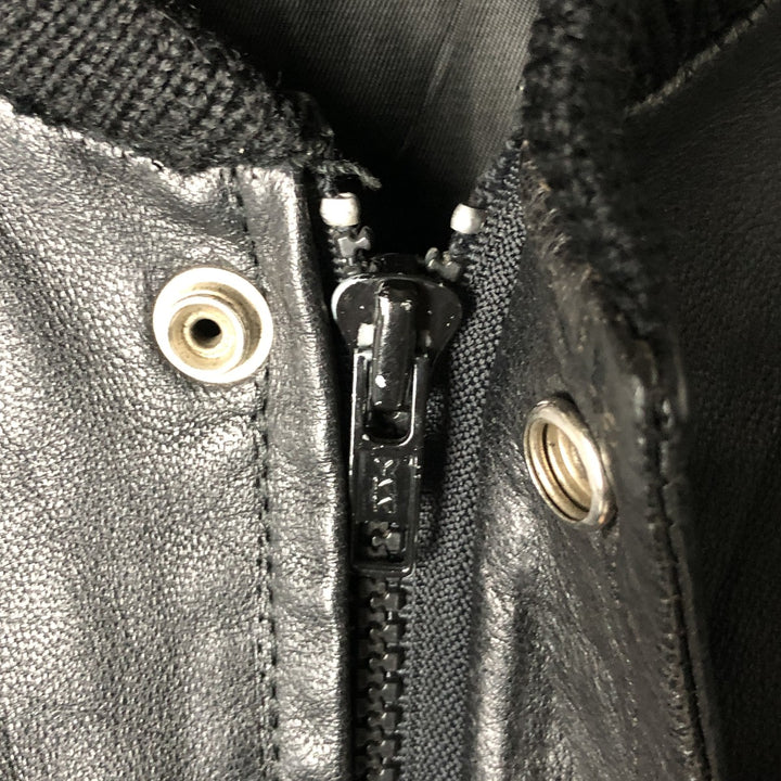 Vintage leather jacket, men's size XL unclear black type Vintage Second Hand