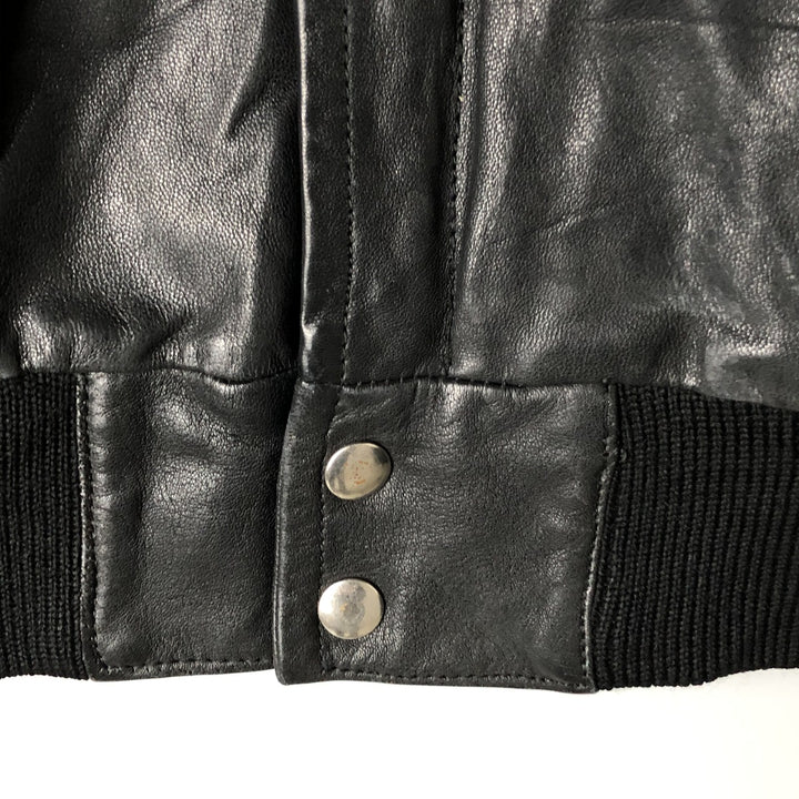 Vintage leather jacket, men's size XL unclear black type Vintage Second Hand