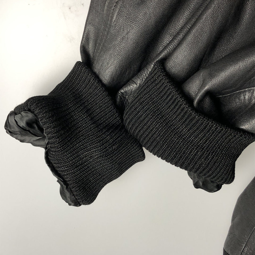 Vintage leather jacket, men's size XL unclear black type Vintage Second Hand