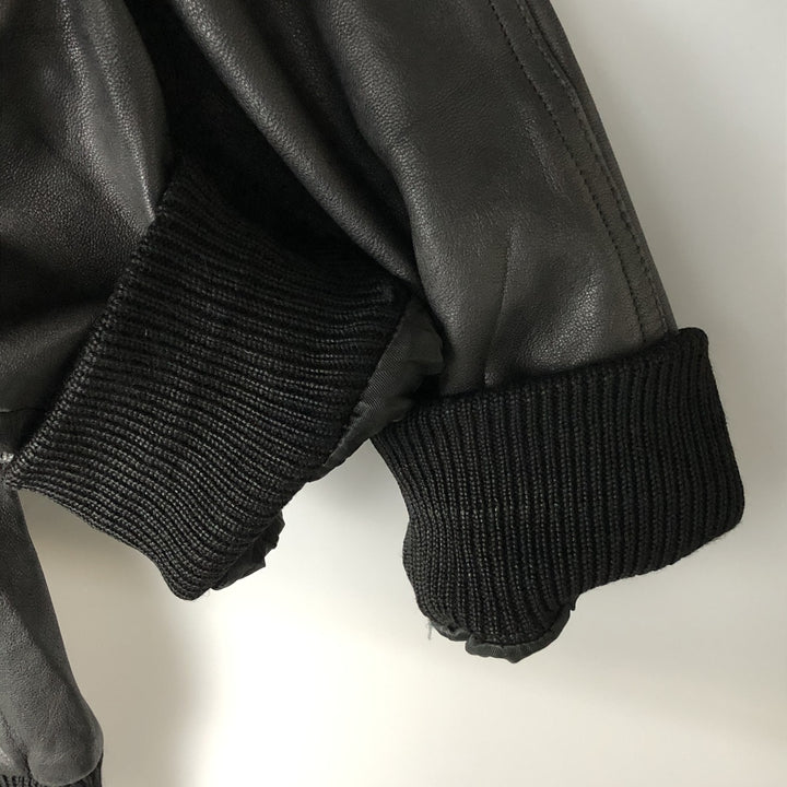 Vintage leather jacket, men's size XL unclear black type Vintage Second Hand
